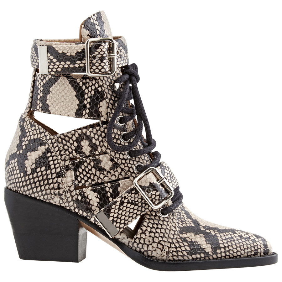Chloe Ladies Python Boots In Grey | Jomashop.com & JomaDeals.com