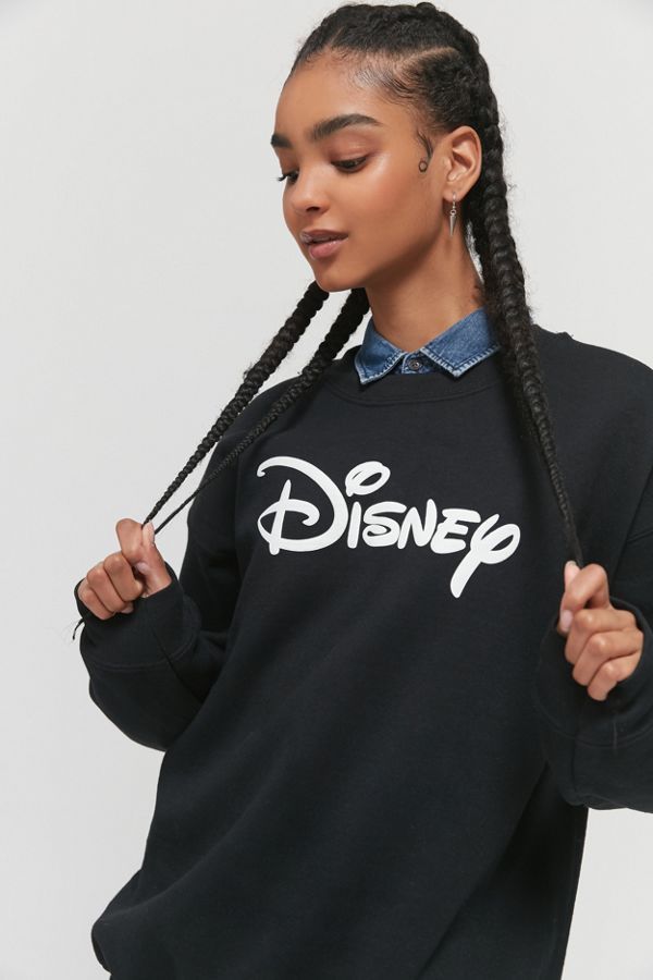 Disney Logo Puff Print Crew Neck Sweatshirt | Urban Outfitters (US and RoW)