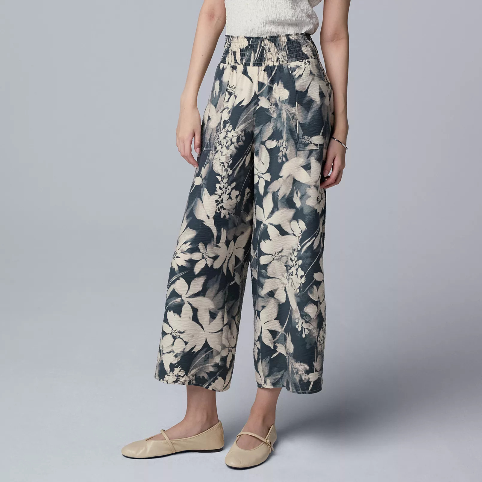 Women's Simply Vera Vera Wang Cropped Wide Leg Travel Pants | Kohl's