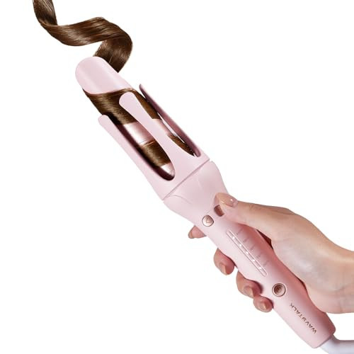 Wavytalk Automatic Curling Iron, Automatic Hair Curler for Shiny & Effortless Curls, Dual Voltage Curling Iron & Lightweight for Travel （1.25 Inch, Pink） | Amazon (US)