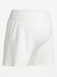 Maternity Rollover-Waist PowerSoft Shorts -- 5-inch inseam | Old Navy (CA)