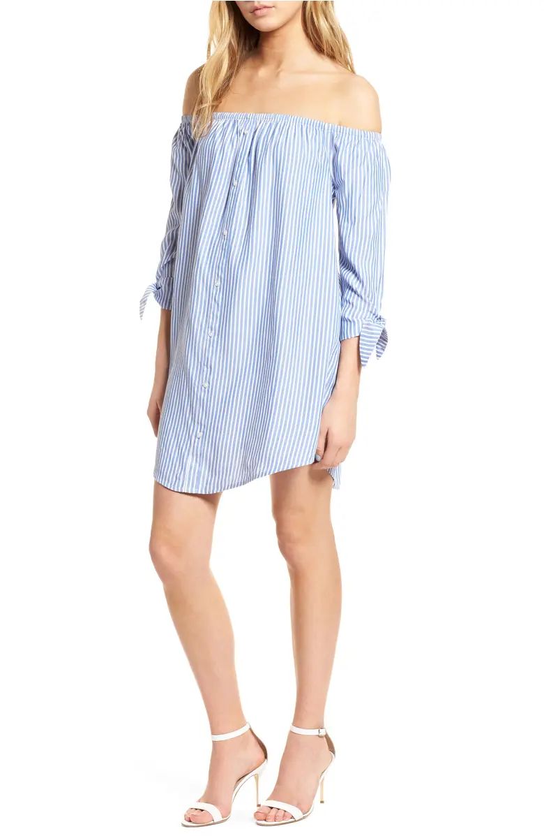 cupcakes and cashmere Ciara Off the Shoulder Shift Dress | Nordstrom