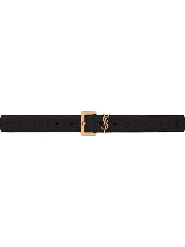 monogram-logo wide leather belt | Farfetch Global