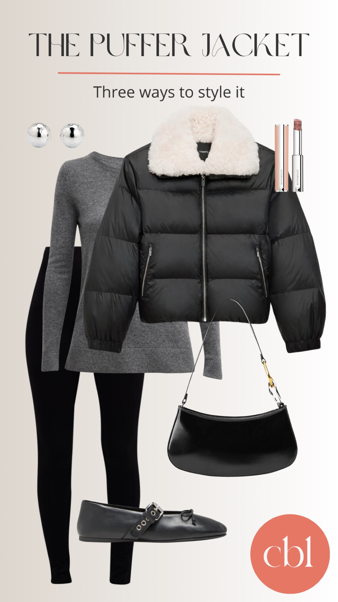 How to style the puffer jacket… This Theory puffer jacket with a Sherpa collar is paired with black leggings, a sweater and flats for an elevated everyday look!

#LTKSeasonal #LTKU #LTKStyleTip