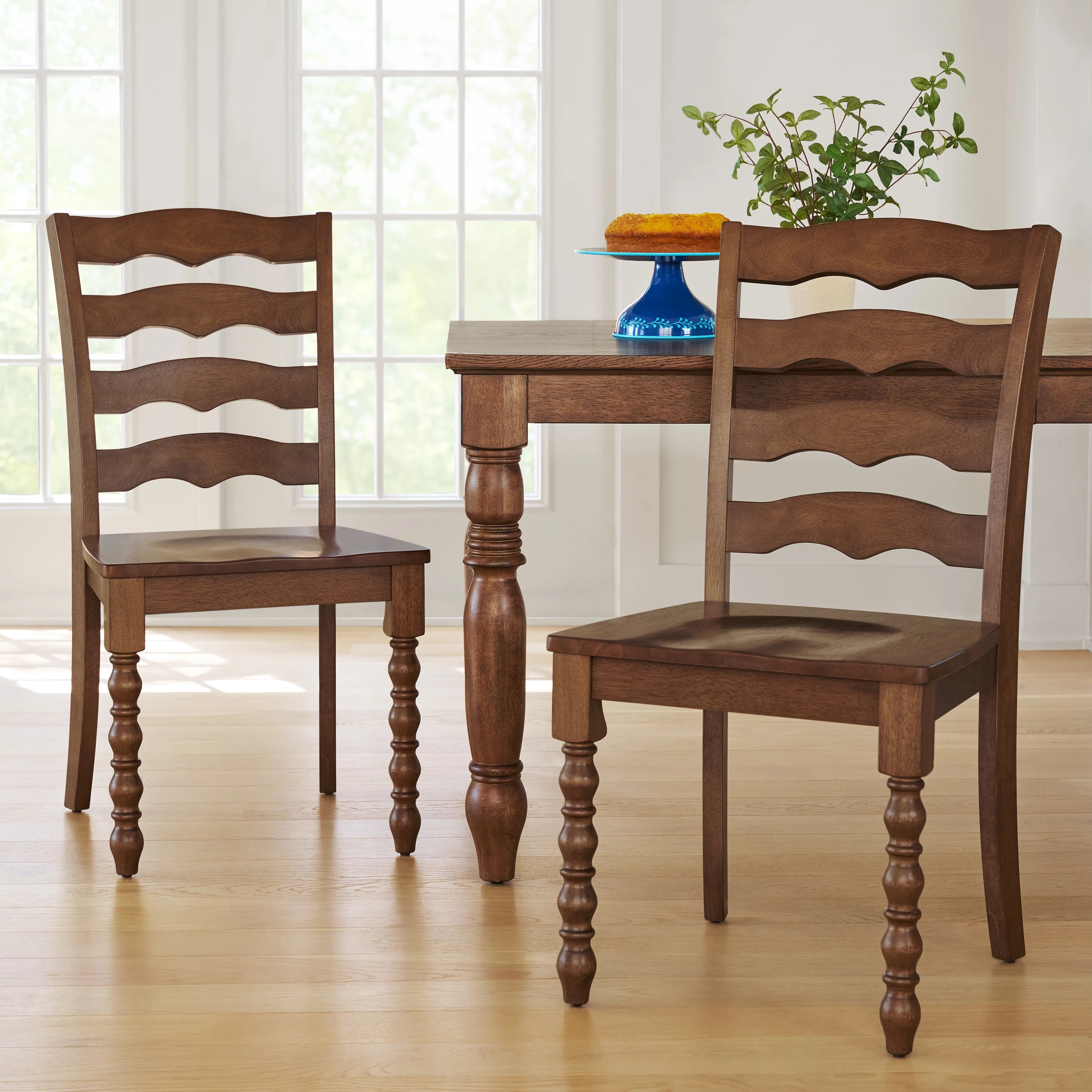 Pioneer Woman Harper Solid Wood Dining Chairs, 2 Pack, Homestead Brown | Walmart (US)