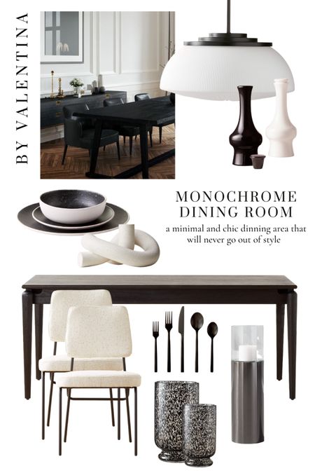Monochrome dining room 🖤