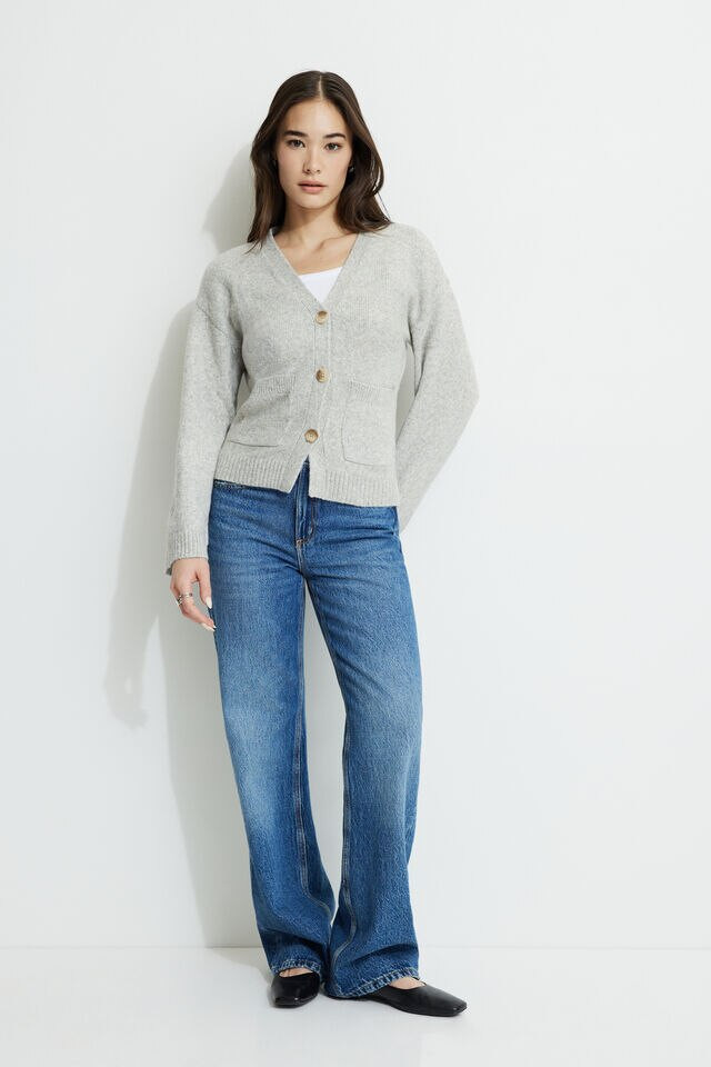 V-Neck Button Cardigan | Dynamite Clothing