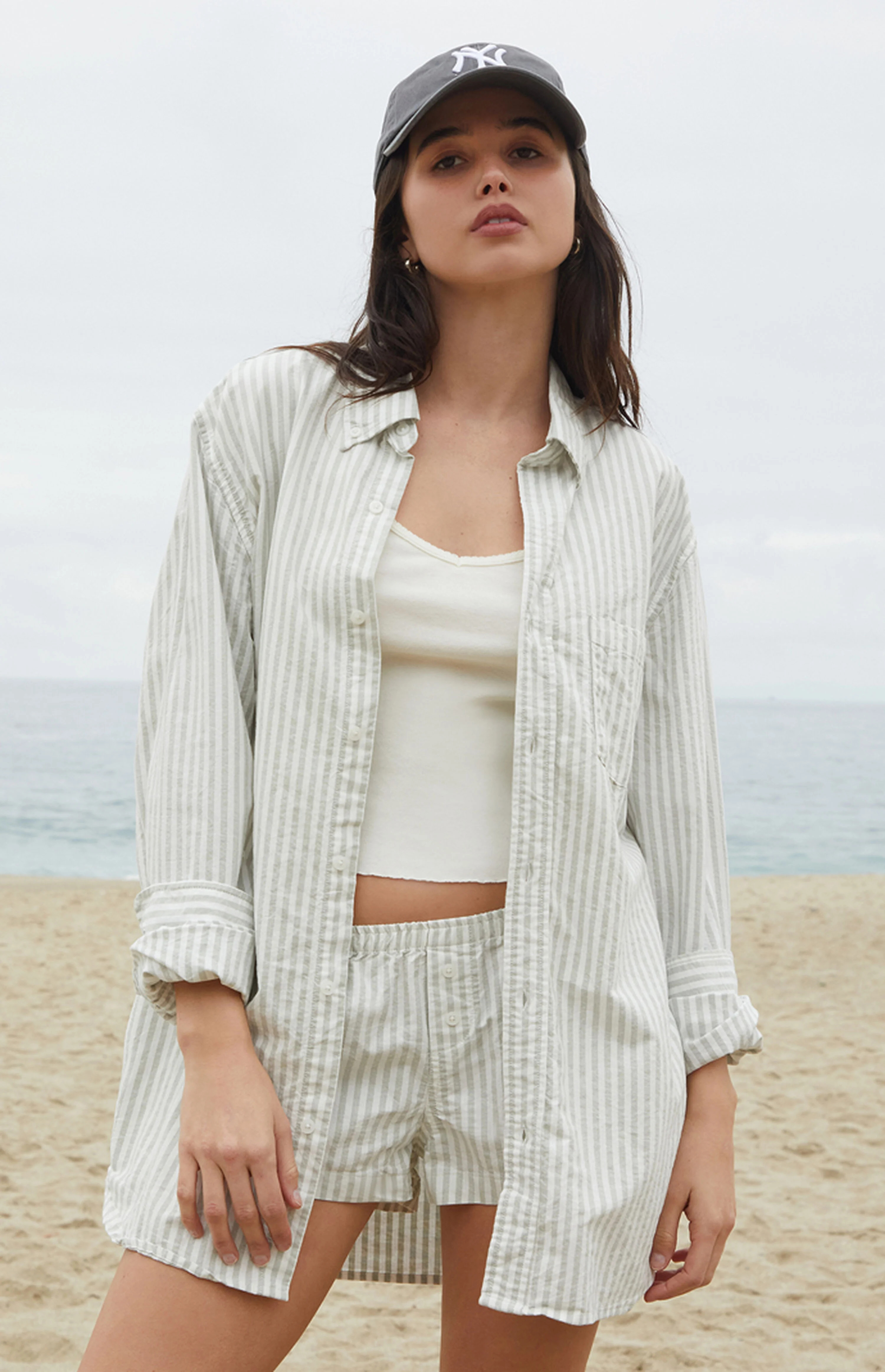 John Galt Stephanie Striped Long Sleeve Shirt | PacSun