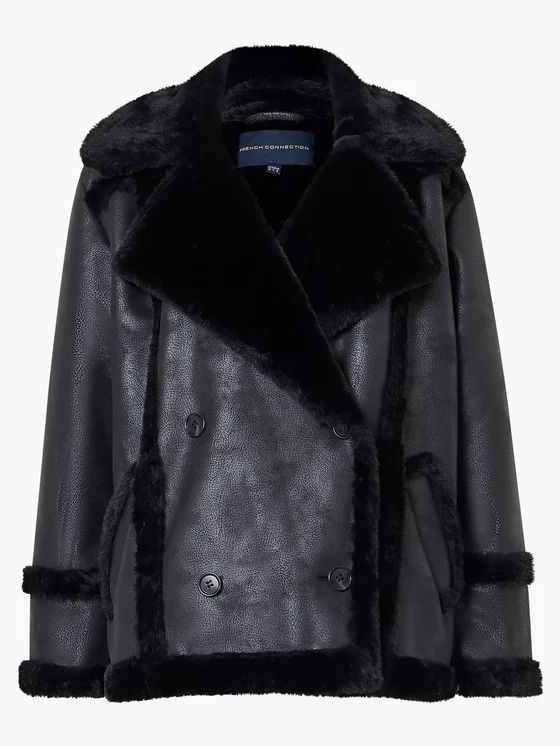 Belen Faux Fur Double Bst Coat | French Connection (UK)
