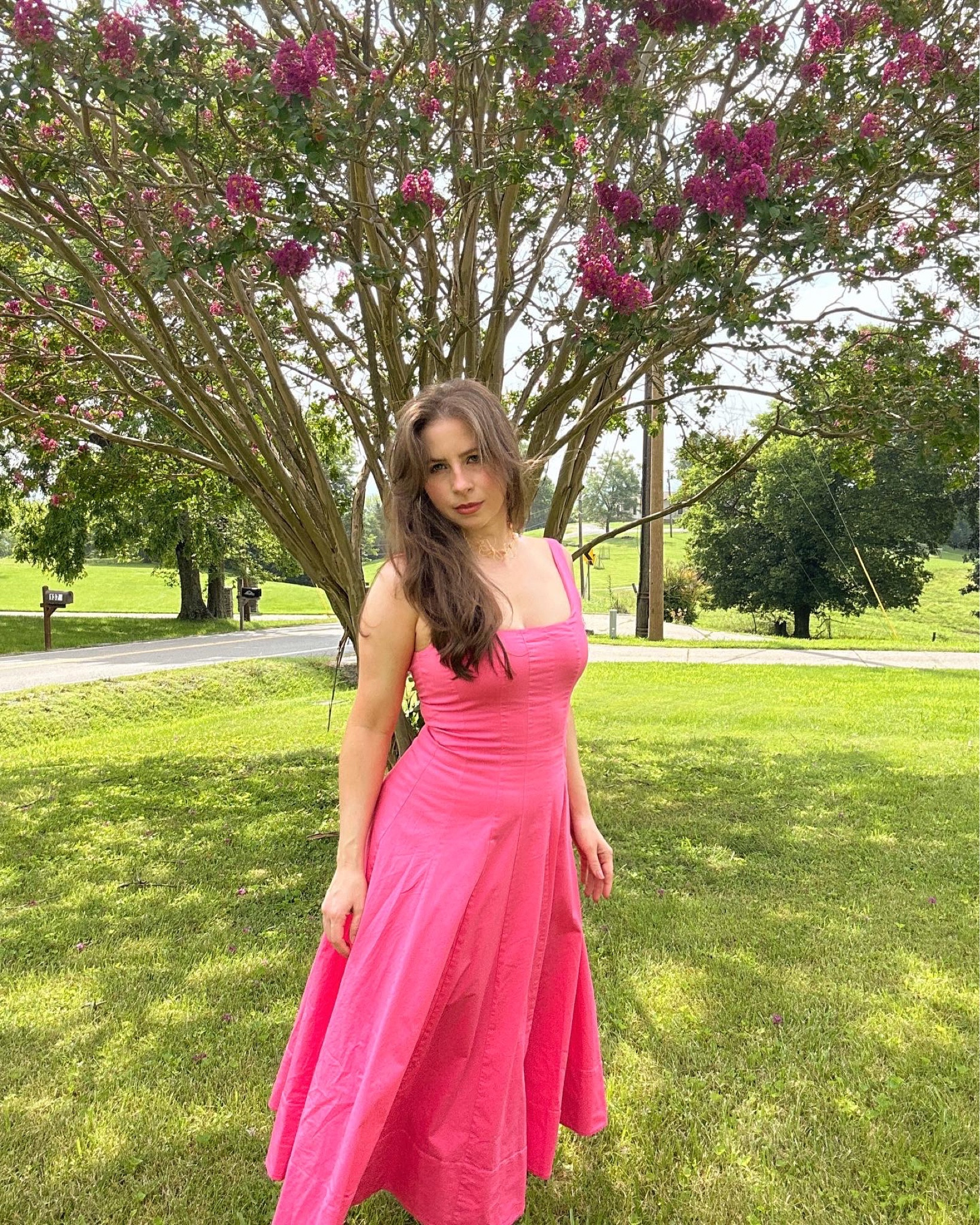 staud wells dress pink Staud Wells Dress