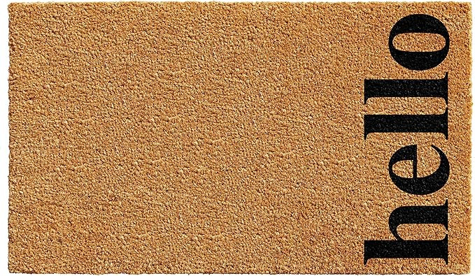 Calloway Mills 102611729NBB Vertical Hello Doormat, 17" x 29", Natural, Black | Amazon (CA)