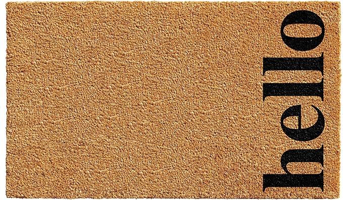 Calloway Mills 102611729NBB Vertical Hello Doormat, 17" x 29", Natural, Black | Amazon (CA)