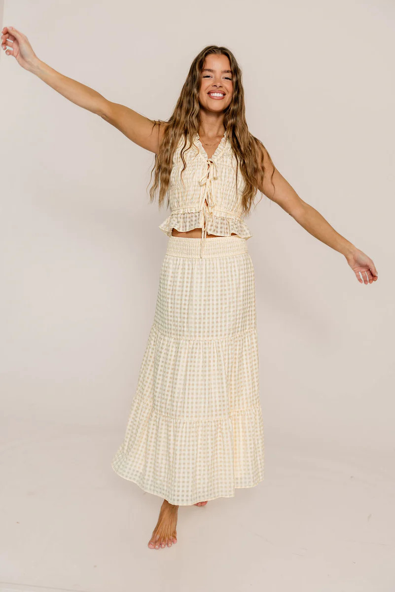 Lorelai Checkered Texture Set in Cream | Worth Collective