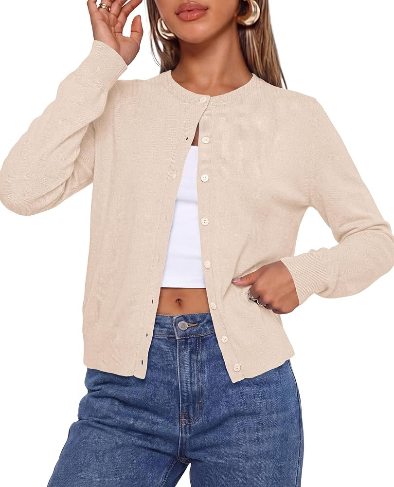 PRETTYGARDEN Lightweight Cardigans for Women Knit Sweaters | Amazon (US)