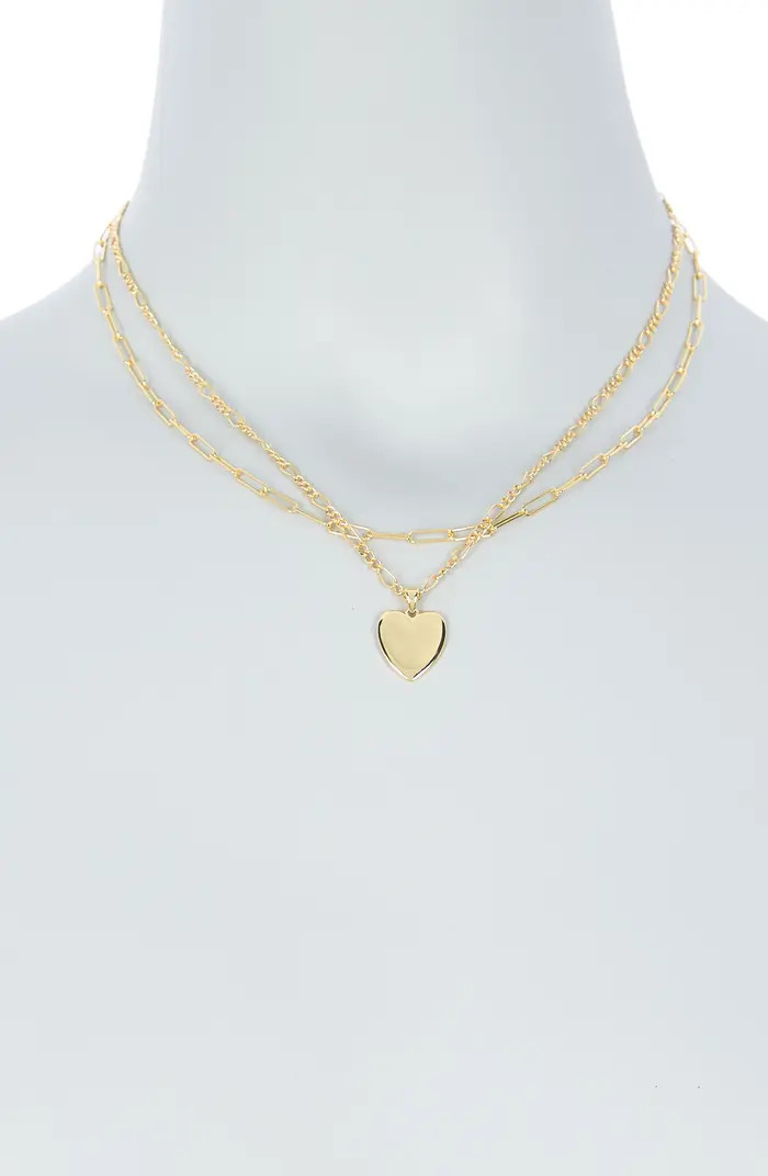 Adornia Layered Heart Pendant Necklace | Nordstromrack | Nordstrom Rack