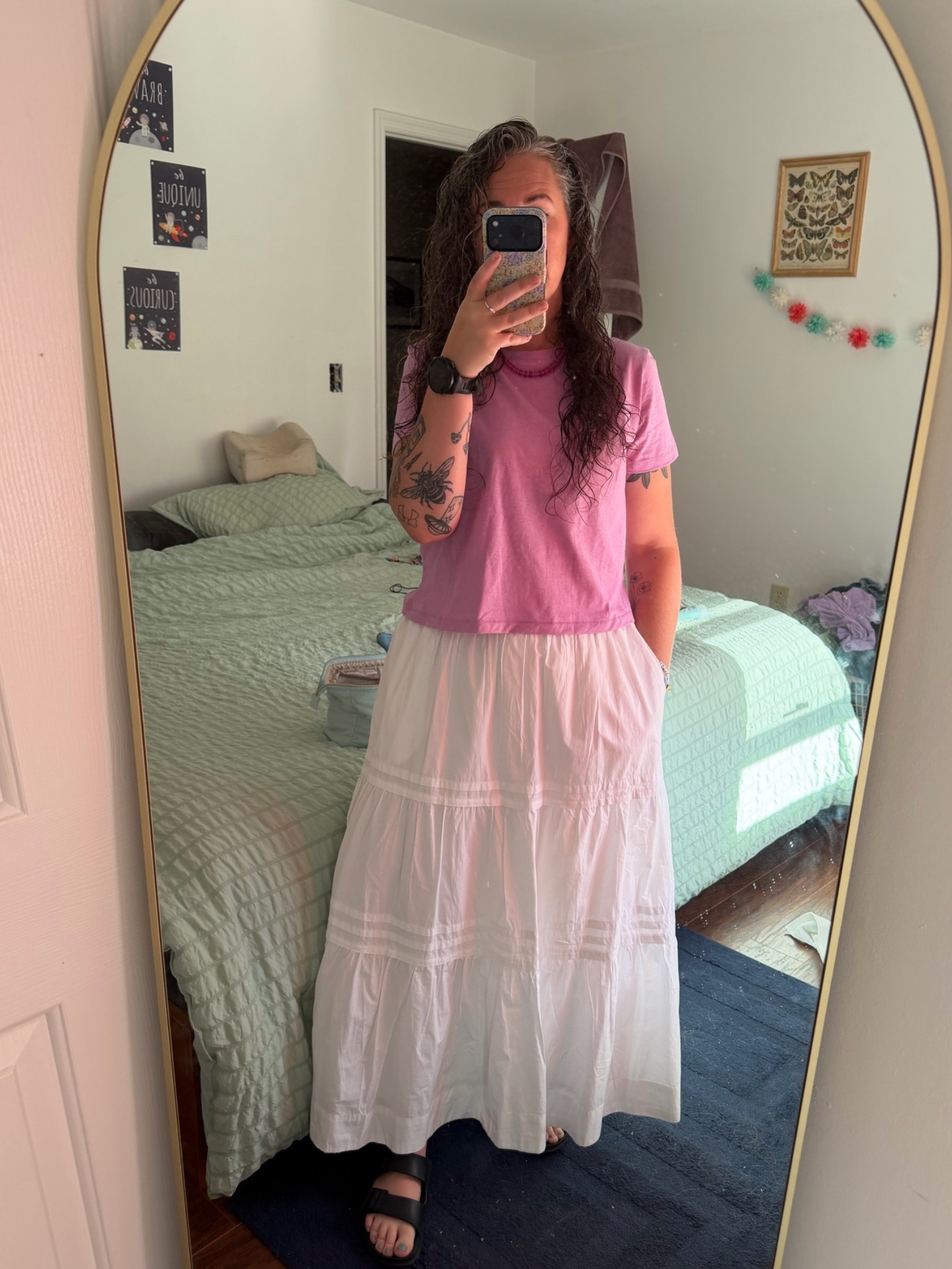 Today’s outfit for going into the city with friends! I loooove a long white skirt! This one is from @Quince and I’ll link similar ones I’m loving!

#LTKootd #LTKxAbercrombie
