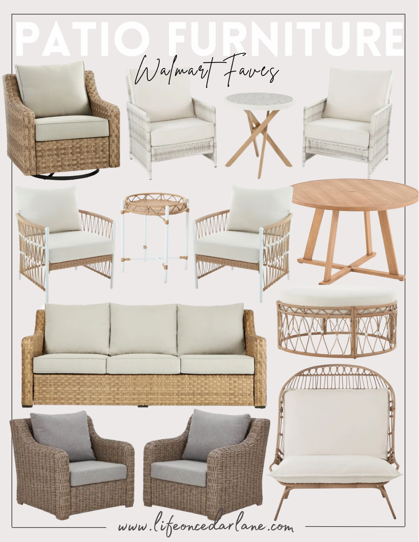 Patio Furniture- Walmart faves! So many gorgeous pieces and at affordable prices too! The perfect way to elevate your patio or outdoor space!

#walmarthome #frontporch #patiofurniture

#LTKhome #LTKSeasonal #LTKsalealert
