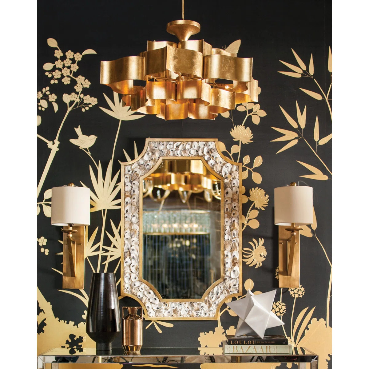 Currey & Company Grand Lotus 6 - Light Unique Tiered Chandelier & Reviews | Perigold | Perigold