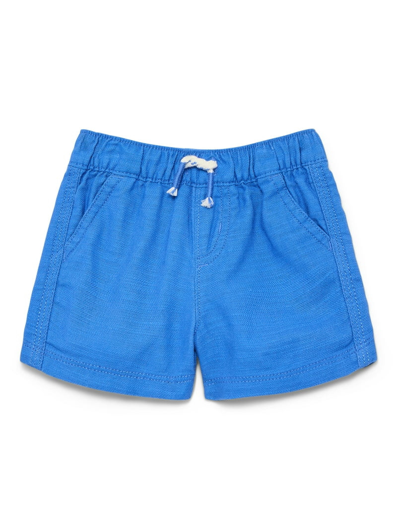 Wonder Nation Baby Boys Cotton Twill Drawstring Shorts, Sizes 0M-24M | Walmart (US)