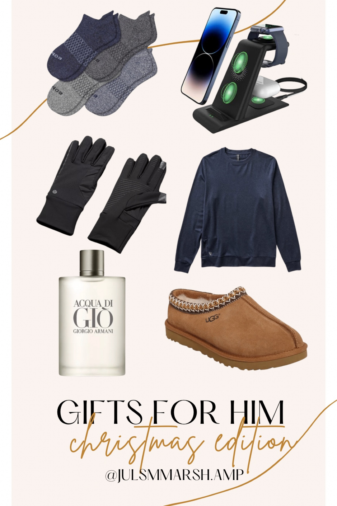 Gift guide for men! 

#gifts #giftguide #holiday #christmas #holidays #forhim #uggs #bombas #lulus #cologne #vuori #apple

#LTKHoliday #LTKmens #LTKGiftGuide