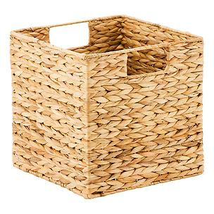 Small Water Hyacinth Cube Natural | The Container Store