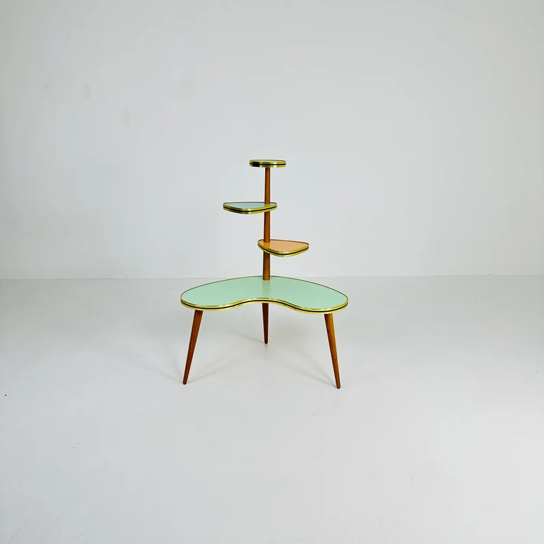 BIG 1950s German Plant Stand, Colorful Vintage Mid-century Minimalist Indoor Plant Stand Side Tab... | Etsy (US)