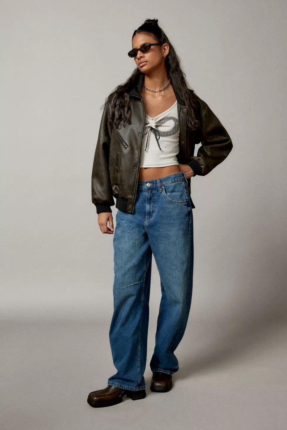 BDG Logan Buckle Baggy Boyfriend Jean | Urban Outfitters (US and RoW)