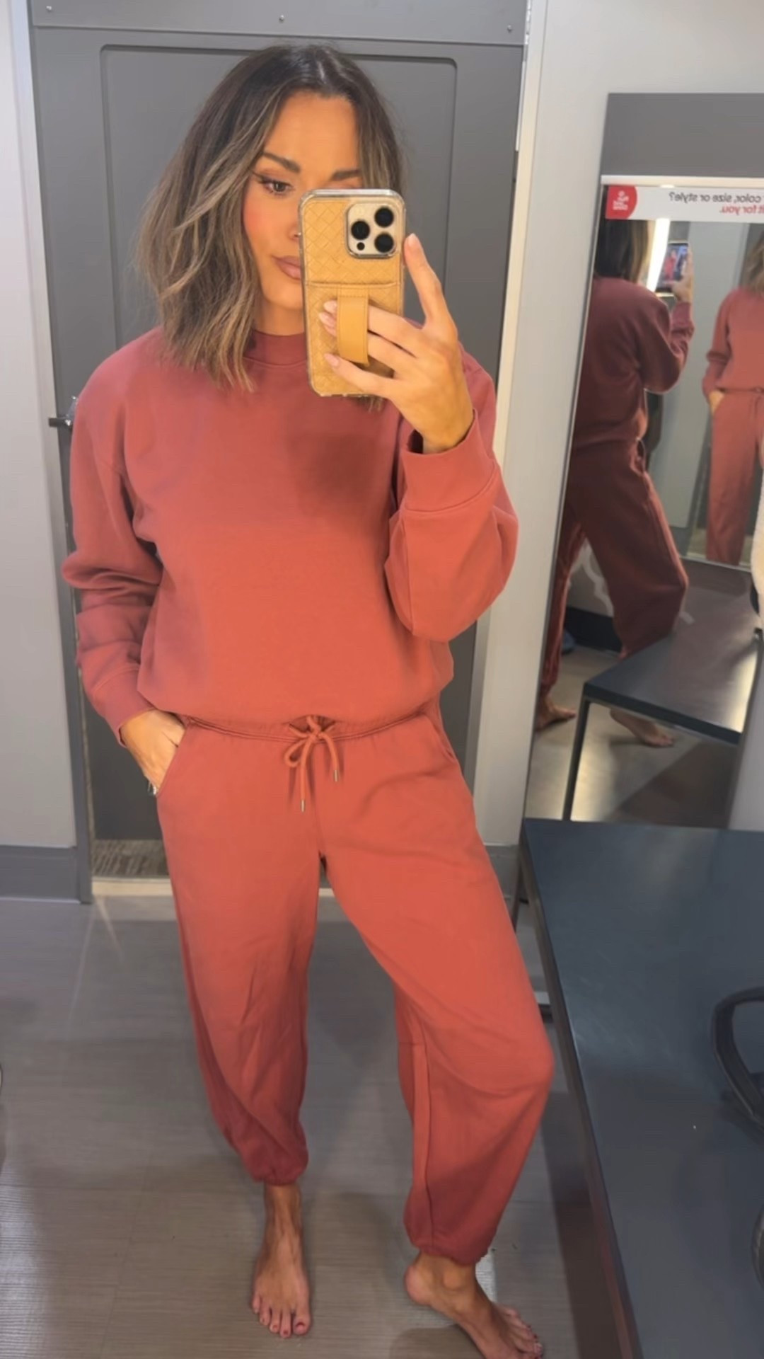 20% off this set at Target 
Size small in the pullover and a medium in the barrel sweatpants 

#LTKStyleTip #LTKFindsUnder50 #LTKOver40