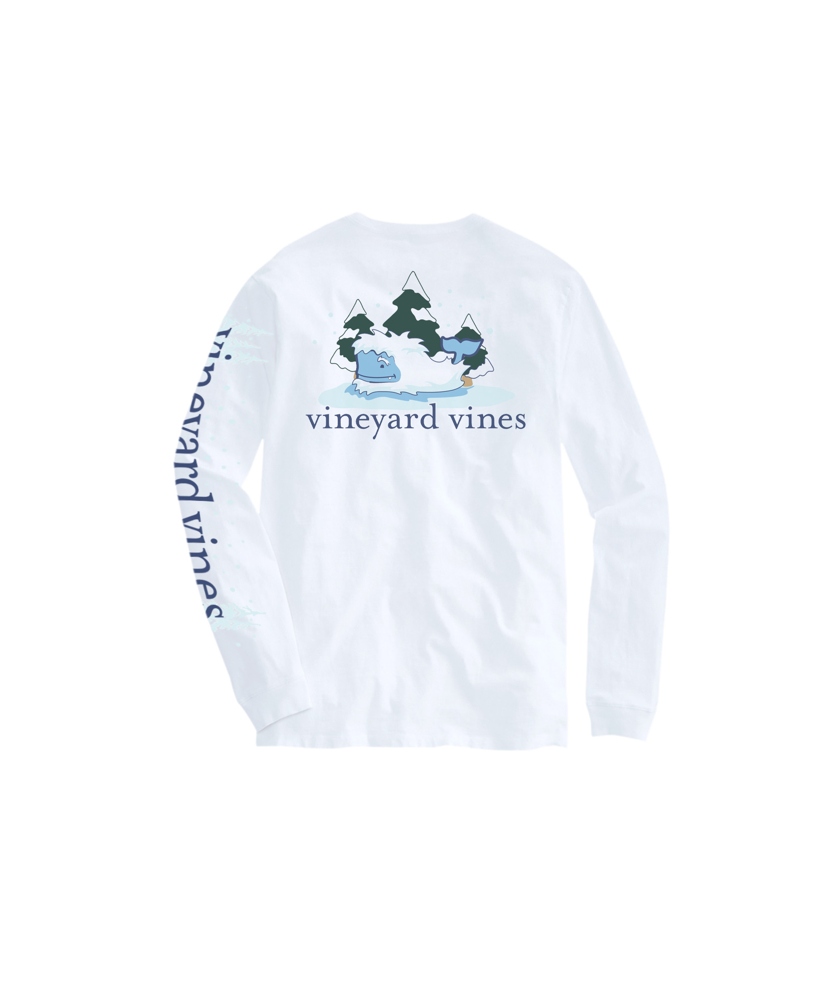 OUTLET Boys' Yetis Forest Character Whale Long-Sleeve Pocket Tee | vineyard vines