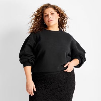 Women's Relaxed Pullover Sweatshirt - Future Collective Black | Target