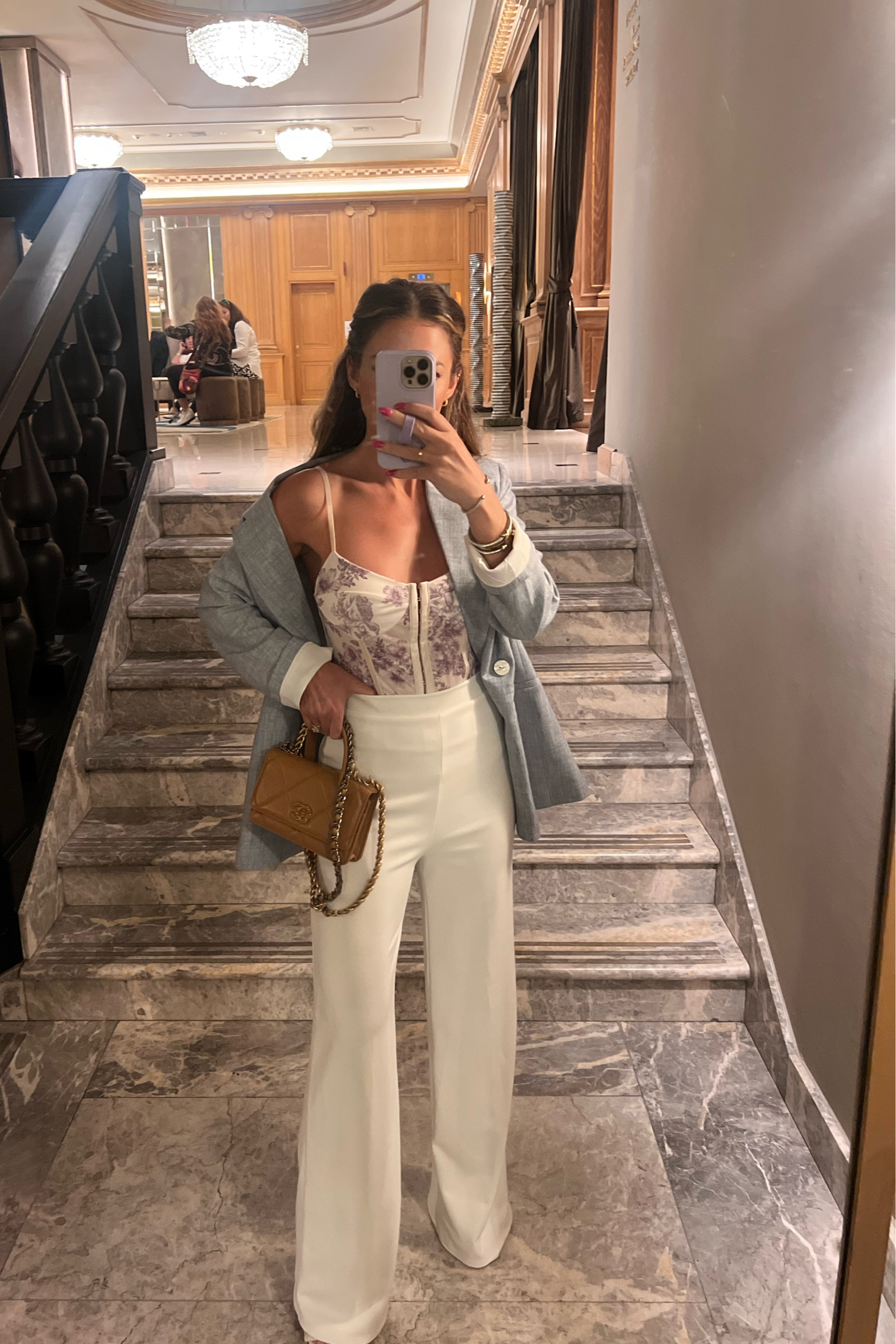 Business casual outfit 

White pants (comes as a set) - small 
Bodysuit - small 
Blazer - xs runs large! 
Heels true to size 

#LTKstyletip #LTKworkwear #LTKunder100