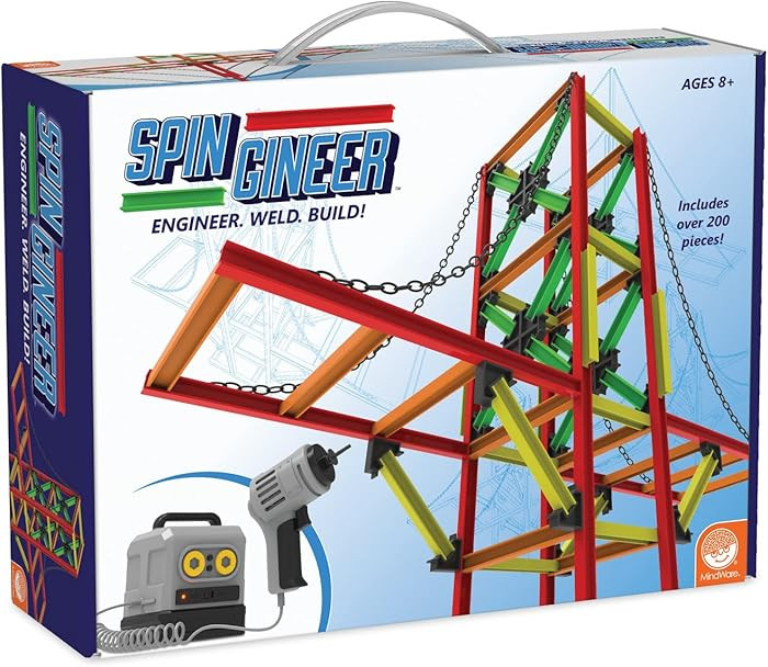 MindWare Spin-Gineer – Engineering Activity for Kids Ages 8 & Up – Includes Over 200 Pieces | Amazon (US)