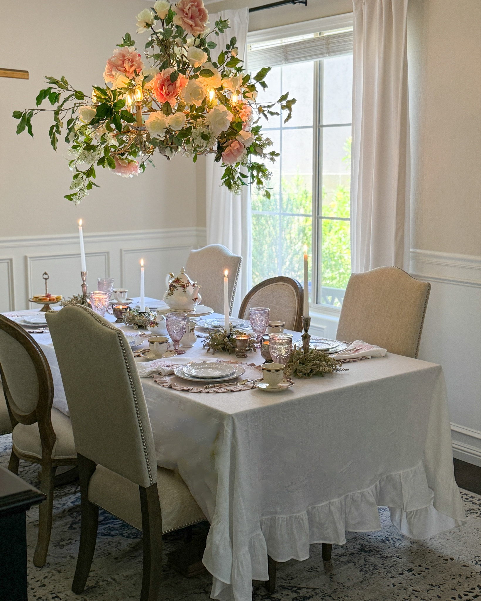 Bridgerton inspired tea party, French country tea party, romantic tea party, pink tea party, floral tea party, bridal shower, Mother’s Day, 40th birthday, 50th birthday, vintage tea party 

NOTE: tablecloth, embroidered napkins, plates and placemats are from Arte Italica & Crown Linen 

#LTKHome #LTKParties