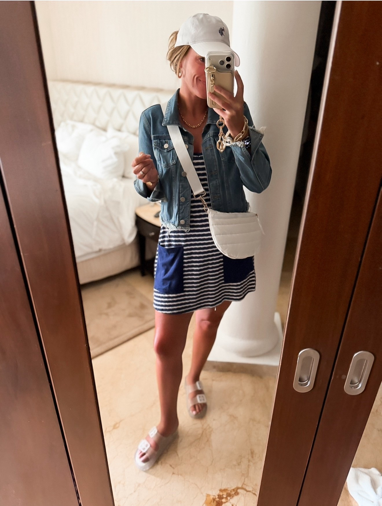 Easy throw on and go dress. Built in shorts and adjustable straps 👏👏👏
Wearing medium in dress and jacket 

#LTKSeasonal #LTKootd #LTKmomlife