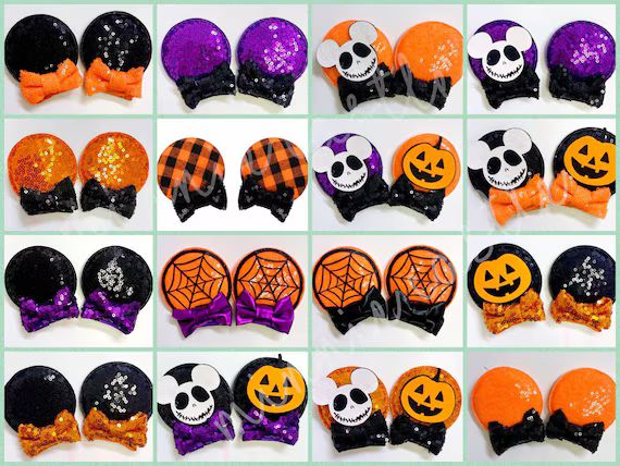 Read the full title
    Halloween Minnie Ears, Minnie mouse ears hair clips, Halloween,  Minnie e... | Etsy (US)