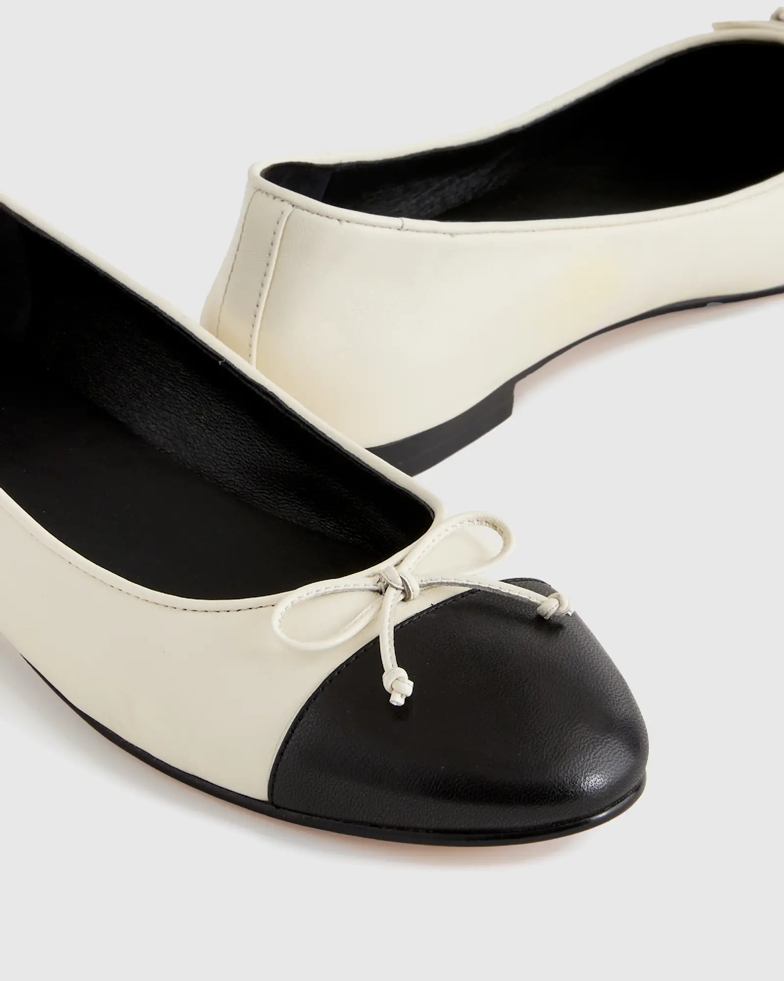 Italian Leather Cap-Toe Ballet Flat | Quince