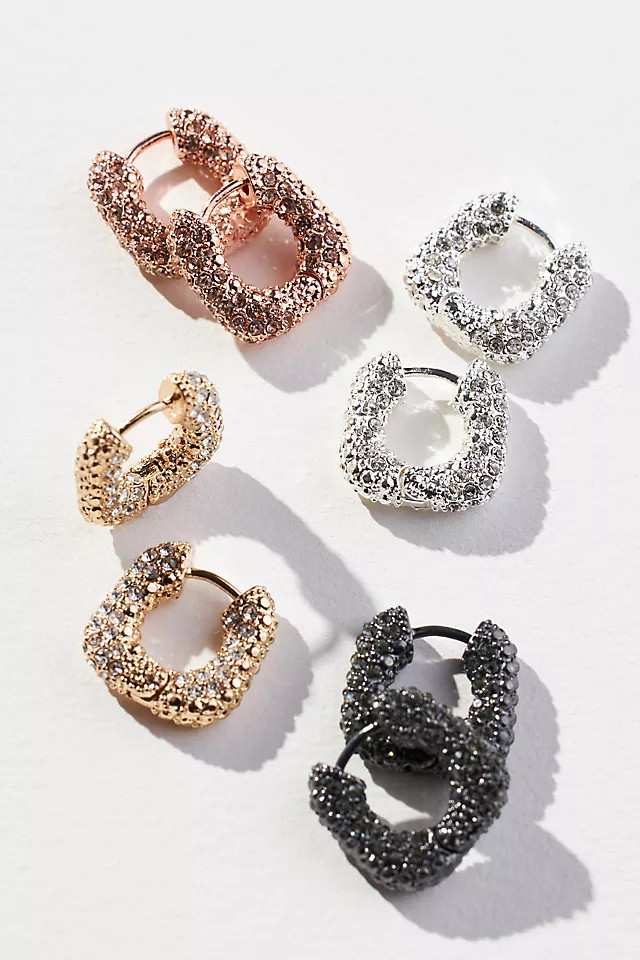 Chunky Pavé Hoops | Anthropologie (US)