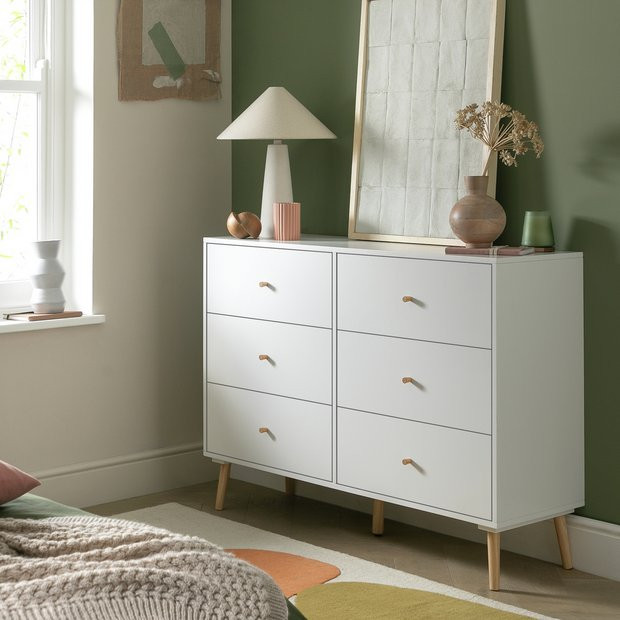 Buy Habitat Otto 6 Drawer Chest - White | Chest of drawers | Habitat | Habitat UK