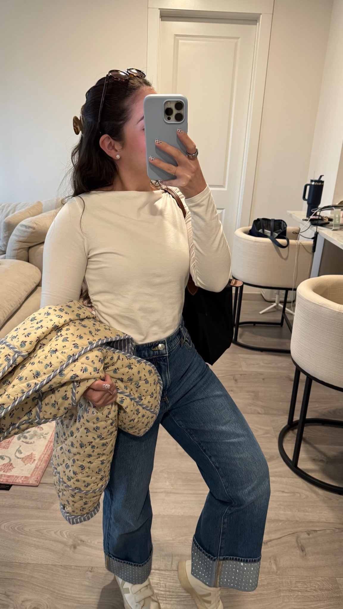 Casual office OOTD. My sis is not a fan of my cute jeans 🙄 I think they give off Lizzie McGuire and she says they give Justice vibes 😂

#LTKPetite #LTKWorkwear