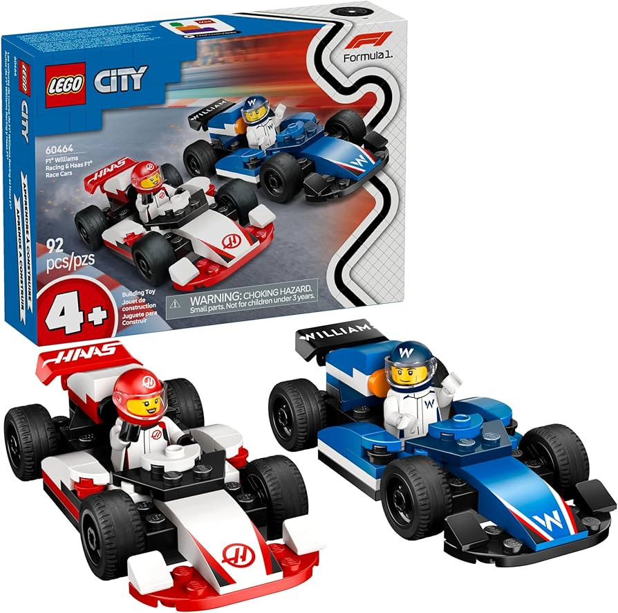 LEGO City F1 Williams Racing & Haas F1 Race Car Toys - Car Building Toy Set for Kids, Boys and Gi... | Amazon (US)