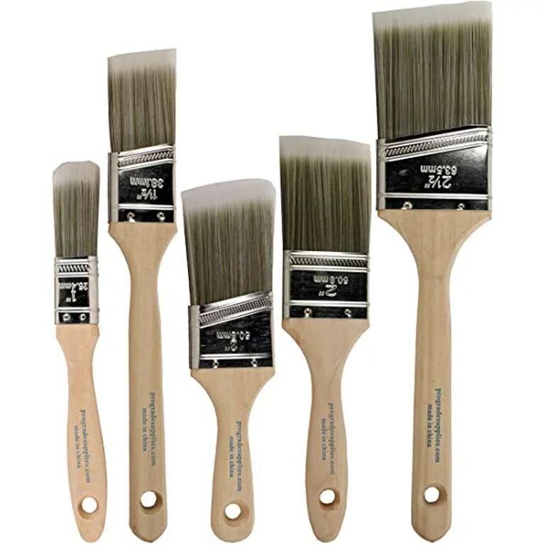 Pro Grade Premium Paint Brushes, 5 Piece Variety Set, Interior/Exterior Painting | Walmart (US)