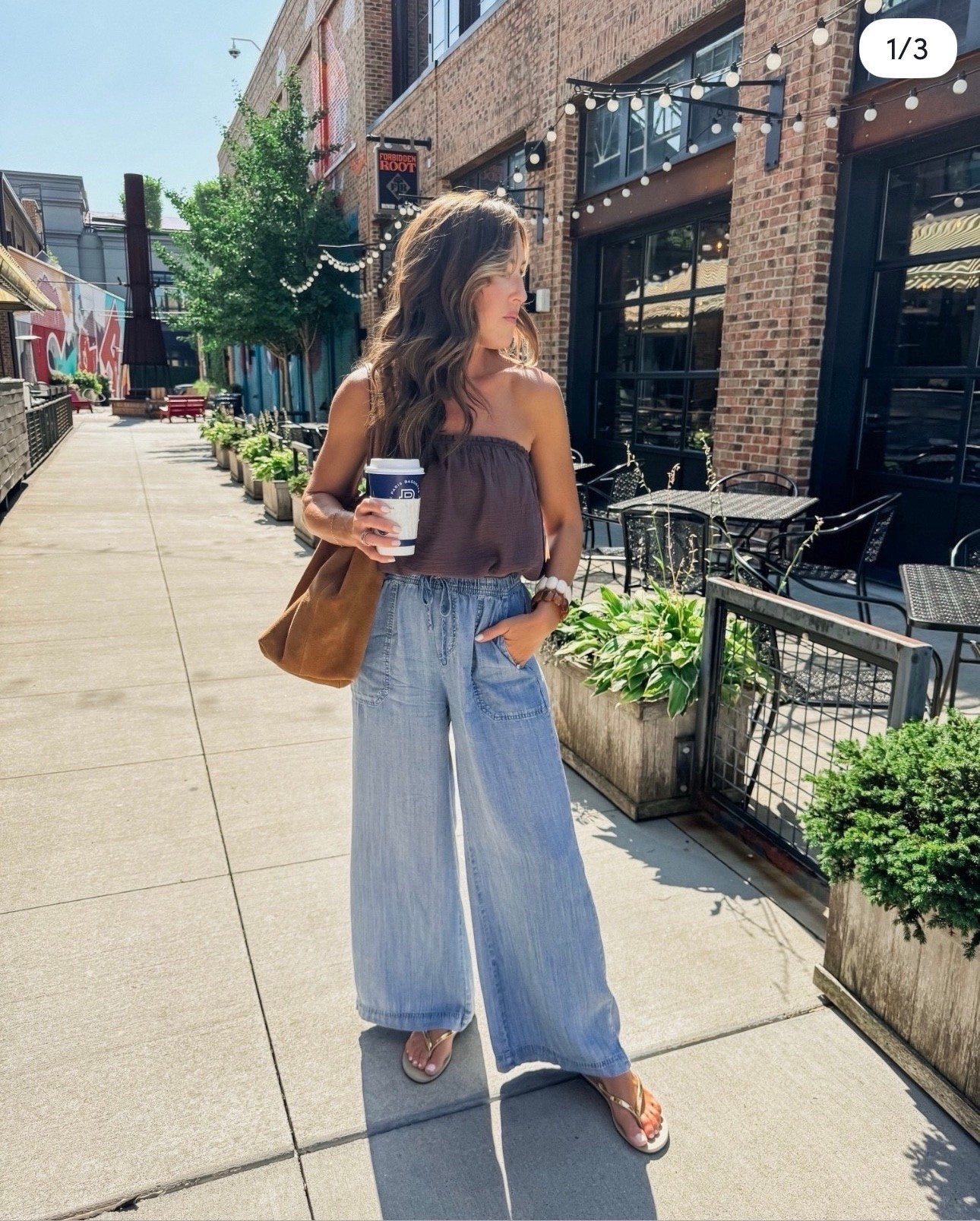 A favorite strapless top from last summer. 
XS

#LTKootd #LTKgrwm #LTKmomlife