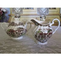 Clearance Vintage Johnson Bros ""Heritage Hall"" Lidded Sugar & Creamer Set, Collectible Ironstone, Gift For Her | Etsy (US)