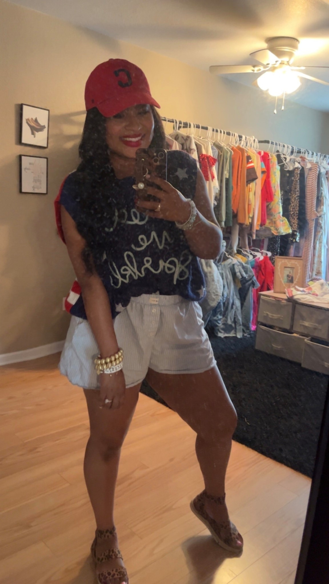 UNITED we SPARKLE ✨ 
happy 4th ❤️🤍💙

Vest// QOS perfect for the 4th, Veterans Day, Memorial Day and anyday! Love to wear this over dresses or with jeans to school 

Shorts// Target so comfy and breathable 

Shoes + Hat // Amazon

Bracelet// Etsy and Brianna Cannon use my code 10AYAKO for a discount 

#LTKFourthofJuly


#LTKStyleTip #LTKSeasonal #LTKFindsUnder100