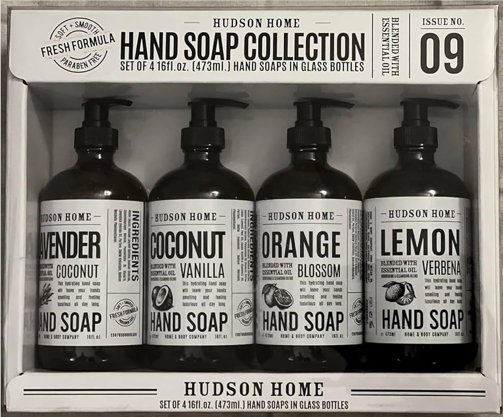 Home and Body Company Hand Soap Hudson Home Collection 16 FL/473ml GLASS vessel Bottles infused w... | Amazon (US)