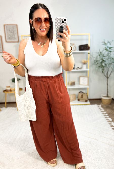 Styling my new wide leg pants from Amazon for Summer!
XL pants
XL tank
Sandals run tts 
Size Dt in the nipple covers 
XL undies 

#LTKFindsUnder50 #LTKSeasonal #LTKMidsize