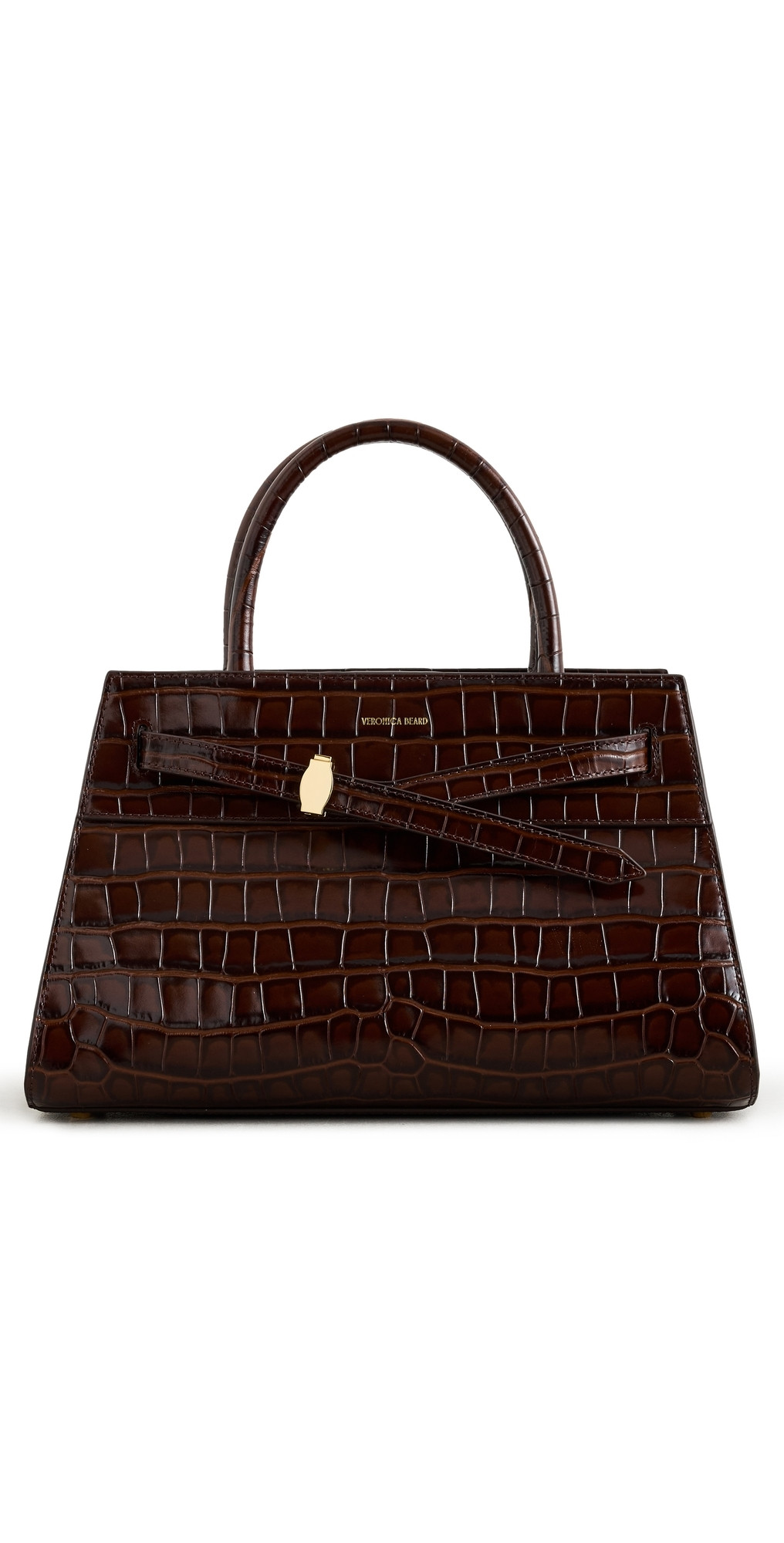 Veronica Beard Croc Embossed Veronica Beard Dash Bag Chestnut One Size | Shopbop