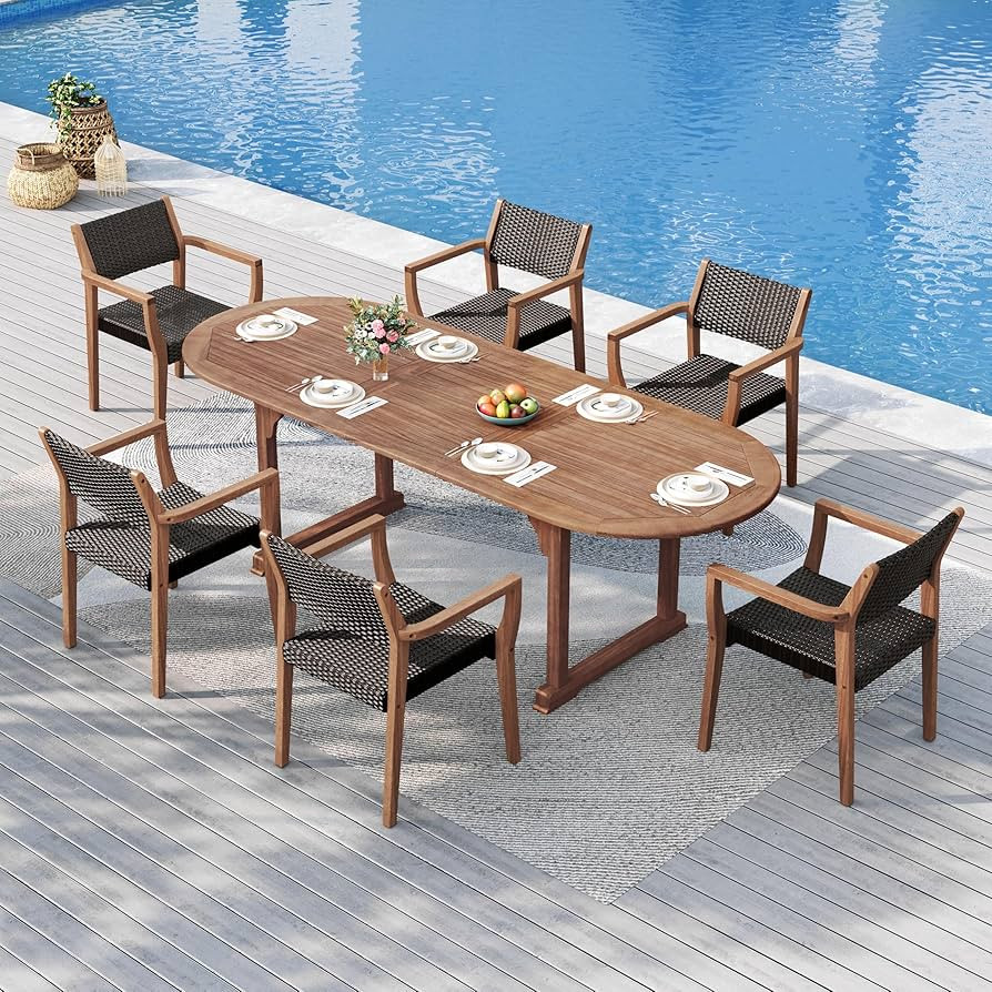 Sophia & William Patio Outdoor Table and Chairs Set, Patio Dining Sets for 6, 7 Pieces Patio Tabl... | Amazon (US)