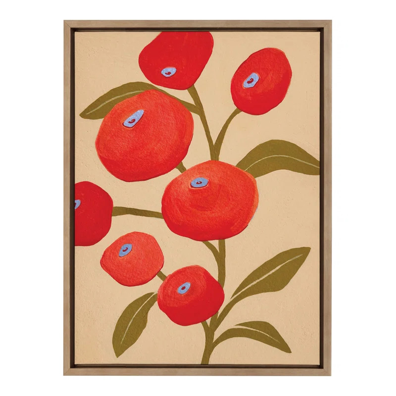 Kealan Persimmon Framed Canvas by Emma Daisy 18x24 | Wayfair North America