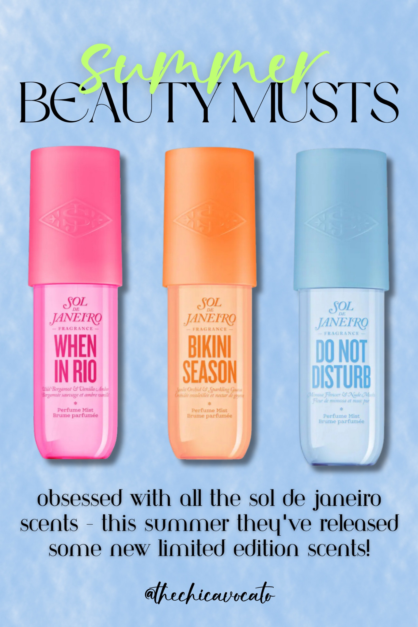 NEW! LIMITED EDITION!! 

Sol De Janeiro Scents! I love ALL the scents from Sol De Janeiro & I cannot wait to try these! 

Sure to sell out quick just like all their other products! Snag yours from Sephora! 

#soldejaneiro #summerscents #newperfume #sephora #limitededition #perfume 

#LTKSeasonal #LTKunder50 #LTKbeauty